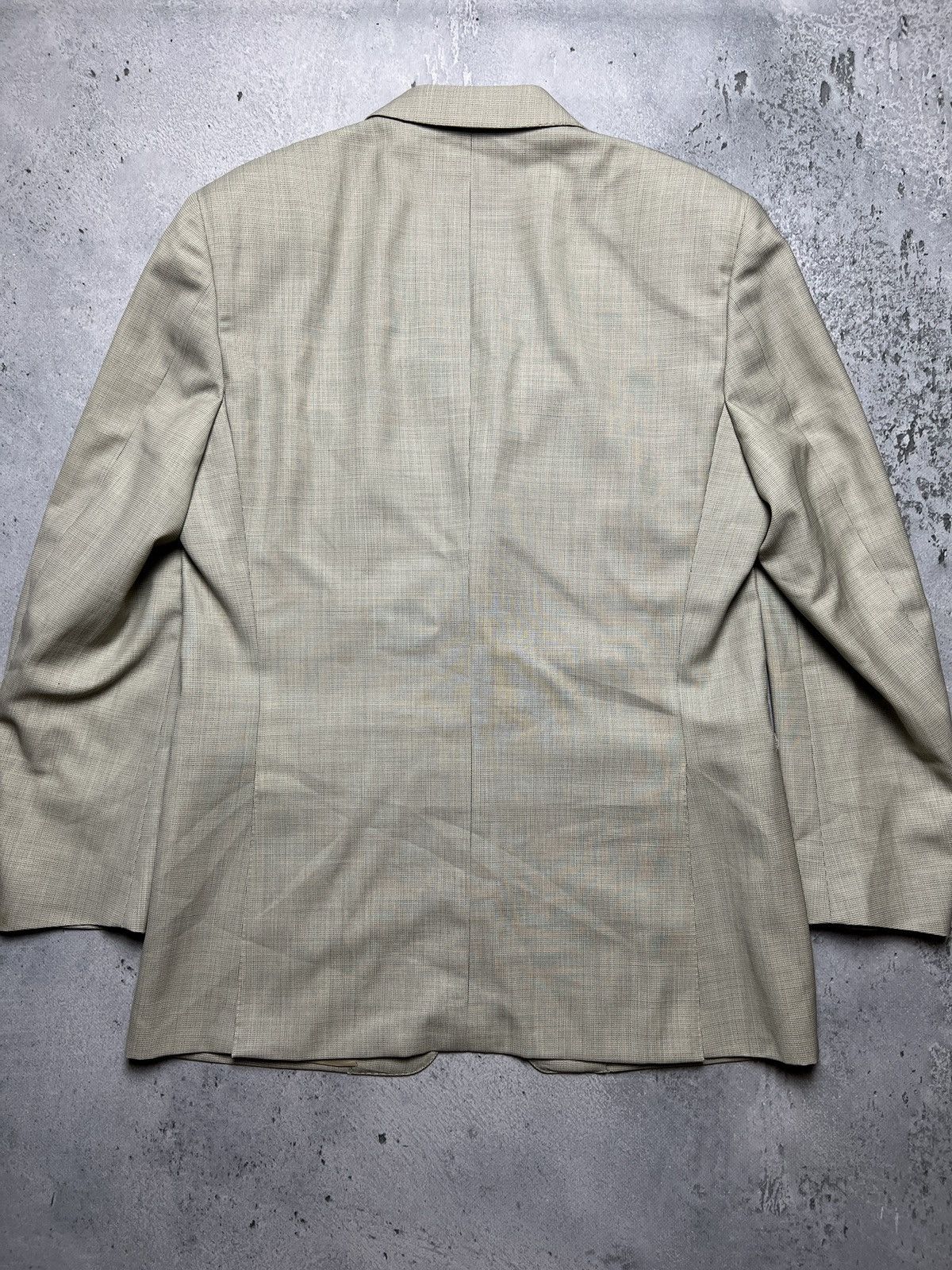 Canali Canali Italy Beige Wool Classic Blazer Jacket Size 50R - 9 Thumbnail