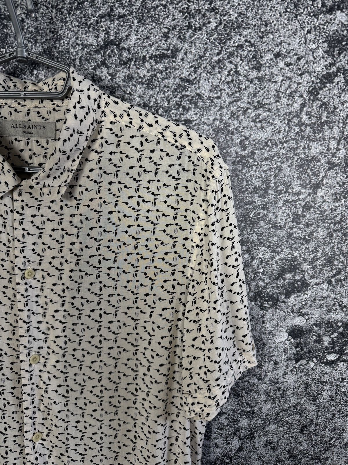 Allsaints Men’s Allsaints Notes Short Sleeve Shirt Button Up Size S Size US S / EU 44-46 / 1 - 2 Thumbnail