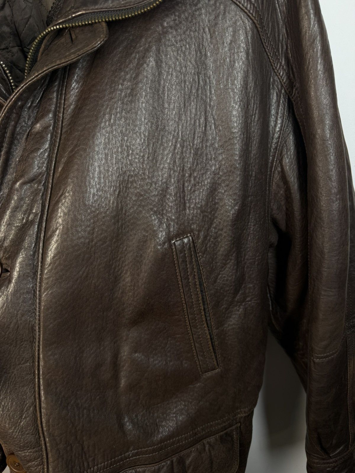 Yves Saint Laurent 90s Napa Leather YSL Jacket Soft Brown Warm Coat Long Size US L / EU 52-54 / 3 - 17 Thumbnail