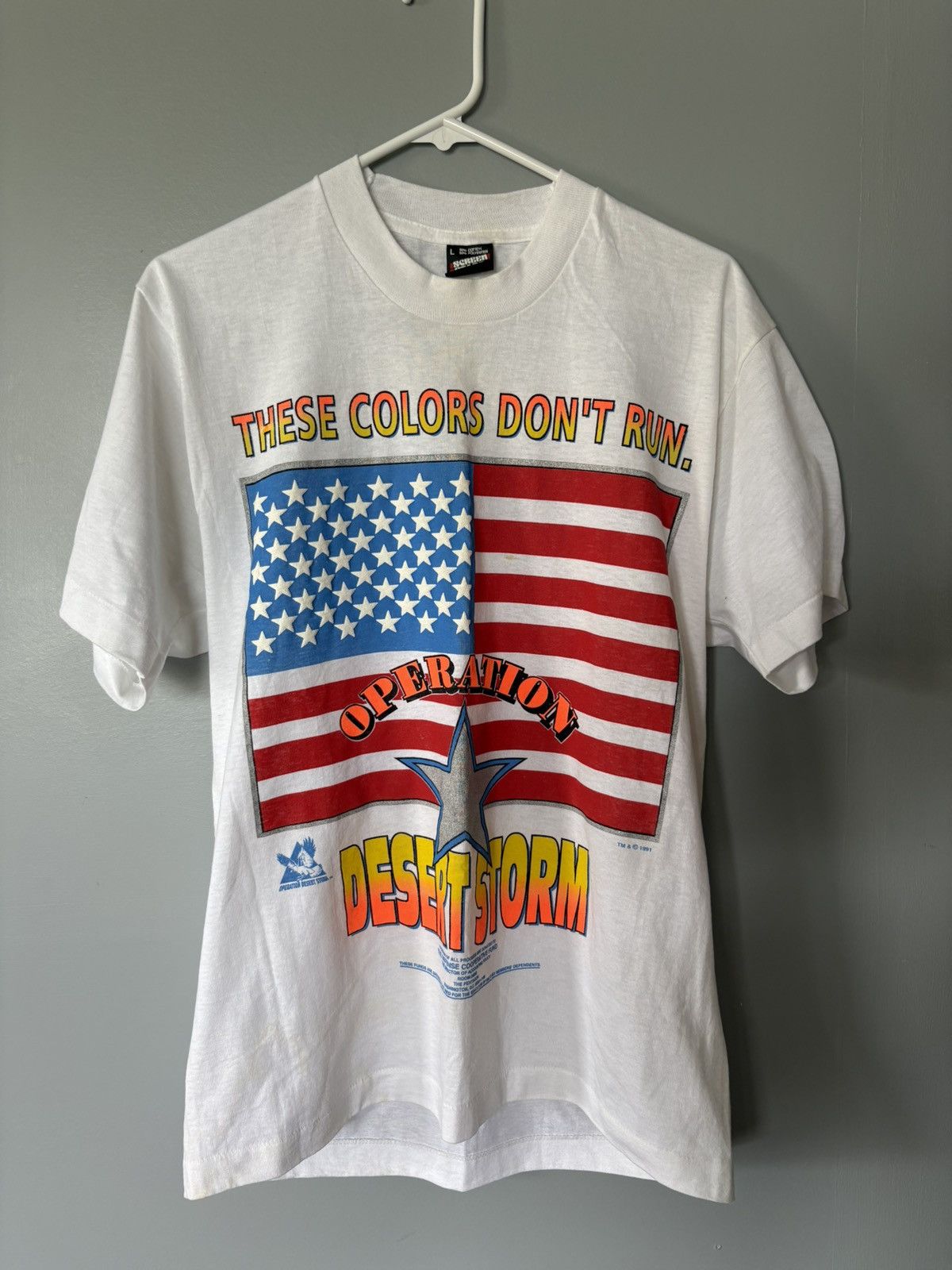 Other 1991 Desert Storm American Flag Tee Size US L / EU 52-54 / 3 - 1 Thumbnail