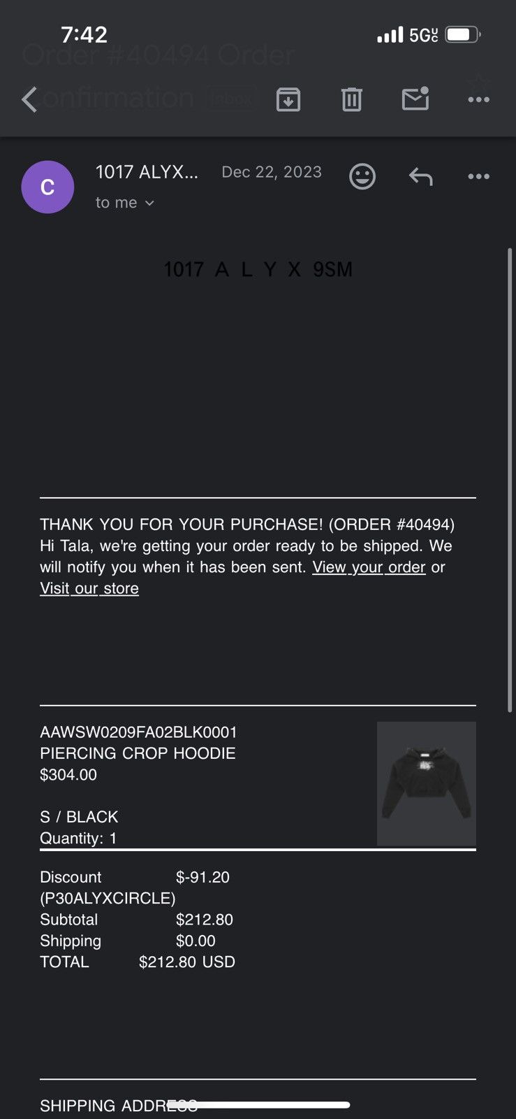 1017 ALYX 9SM ALYX cropped pierced hoodie Size S / US 4 / IT 40 - 5 Thumbnail