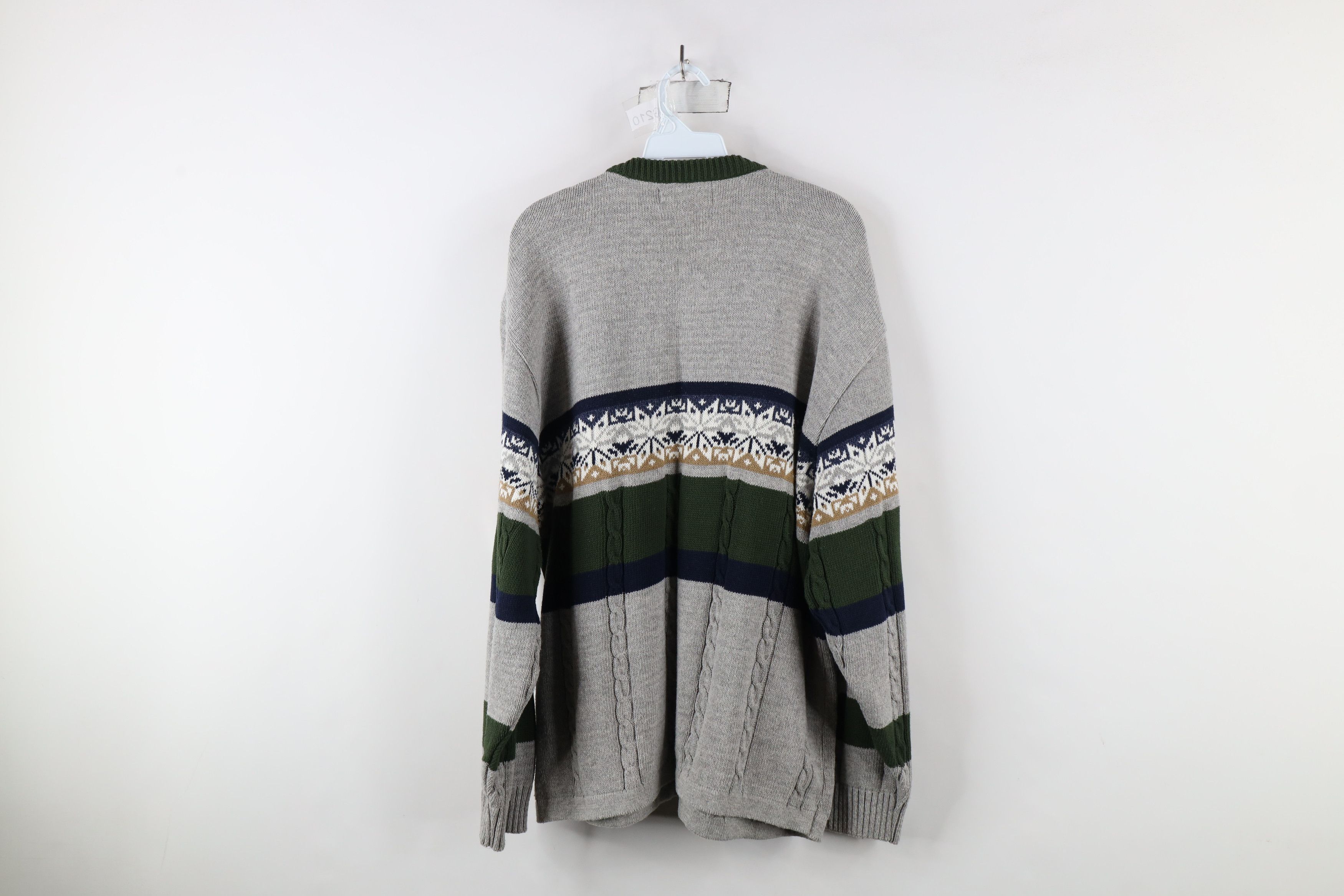 Ralph Lauren × Vintage Vintage 90s Chaps Ralph Lauren Snowflake Cable Sweater USA Size US L / EU 52-54 / 3 - 9 Thumbnail