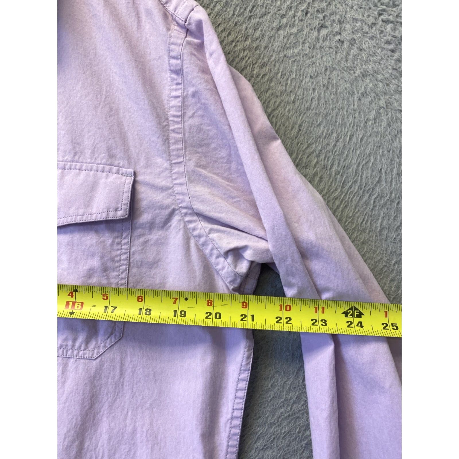 Banana Republic Banana Republic Men's M Fit Long Sleeve Button-Up Shirt Lavender Solid Classic Preppy Size US M / EU 48-50 / 2 - 4 Thumbnail