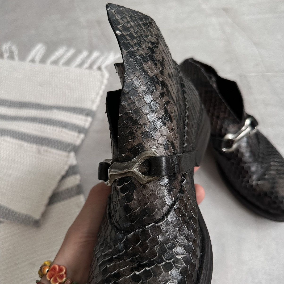 A.S.98 RARE AS 98 Airstep Vintage Straps Boots Faux Python Leather Size US 7 / IT 37 - 9 Thumbnail