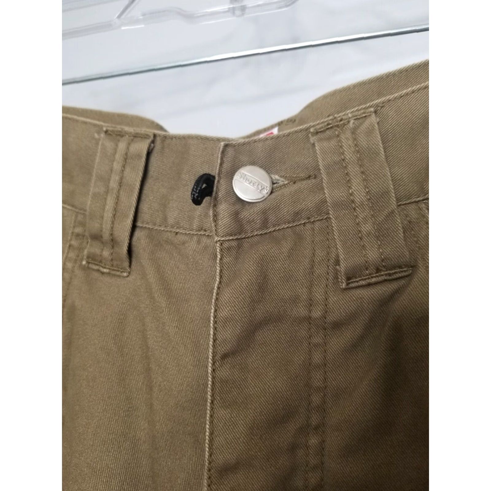 Olive Vintage Shorty’s Cargo Shorts Men 28 Olive Distressed Flat Front 90s Grunge Skate Surfboard BMX Mens Size US 28 / EU 44 - 3 Thumbnail