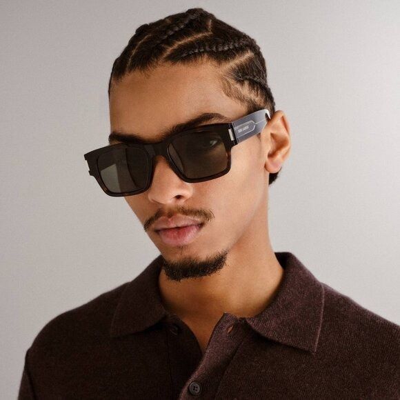 Saint Laurent Paris 🕶️ New Saint Laurent SL617 002 Sunglasses - Dark Havana Size ONE SIZE - 3 Thumbnail
