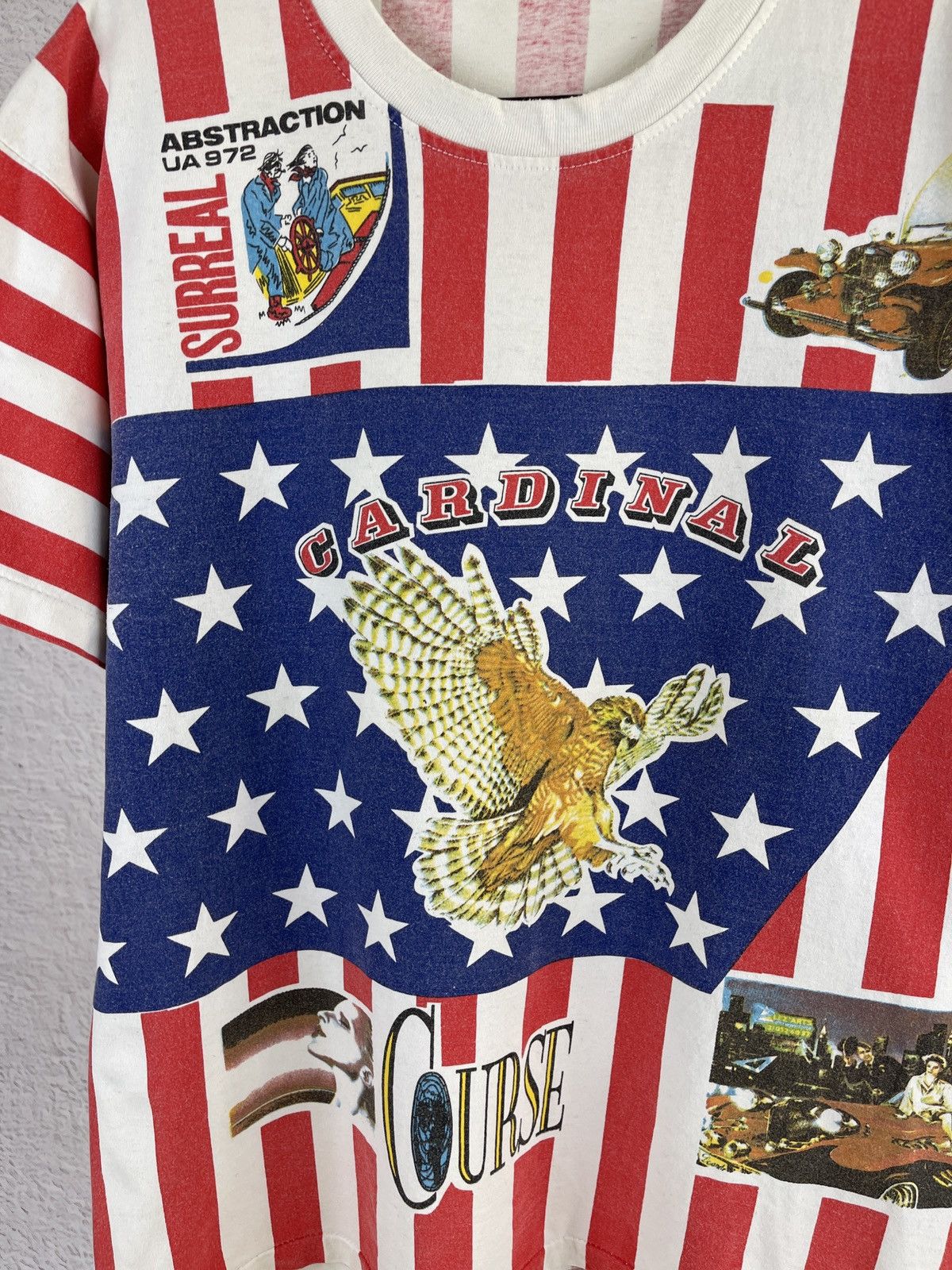 Vintage Vintage 90s Cardinal Course Allover print Surreal tee Size US XL / EU 56 / 4 - 4 Thumbnail