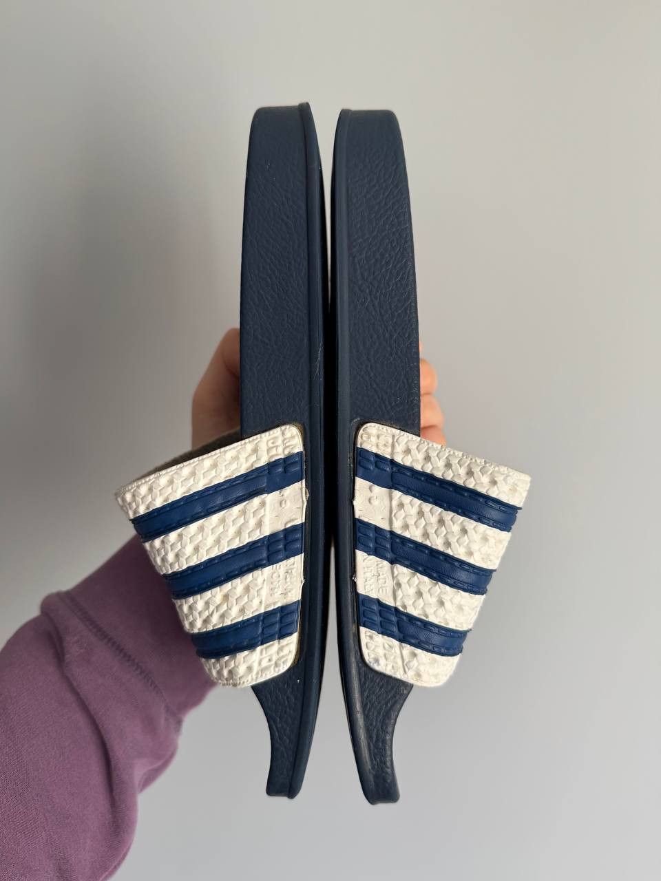 Adidas Vintage Adidas Adilette Flip Flops Sandals Retro Blue Size US 7.5 / EU 40-41 - 6 Thumbnail