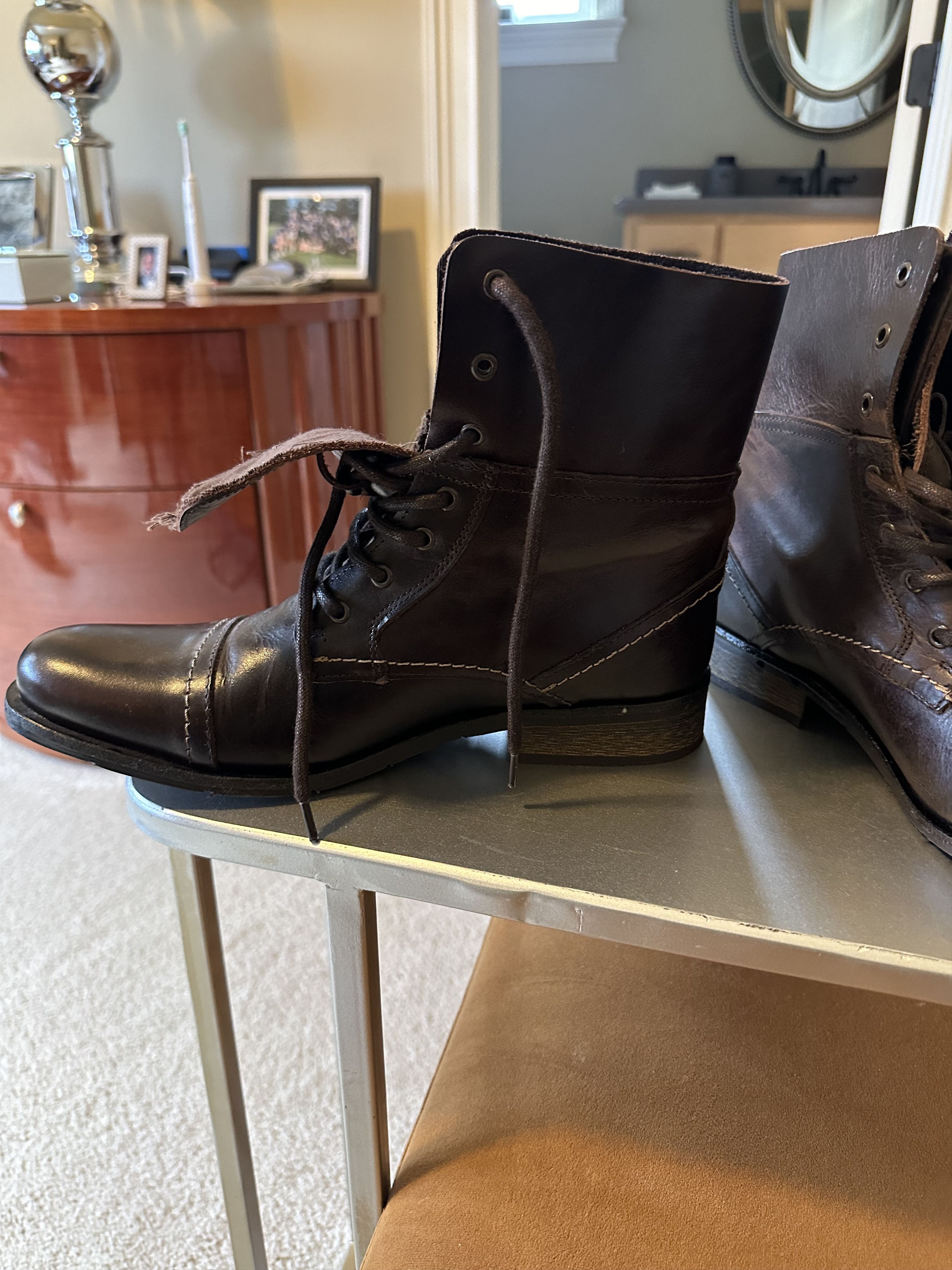Aldo Brown Leather Fashion Boots Size US 11 / EU 44 - 4 Thumbnail