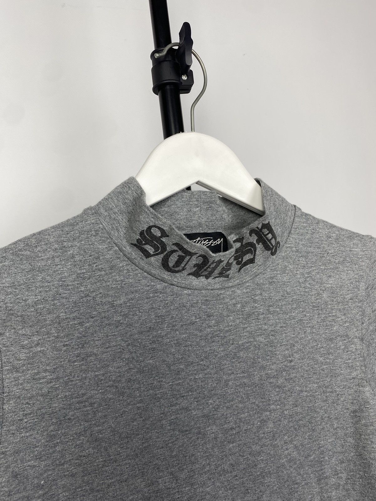 Stussy × Vintage Hype Stussy Long Sleeve Cropped Neck Logo Vintage Size M / US 6-8 / IT 42-44 - 5 Thumbnail
