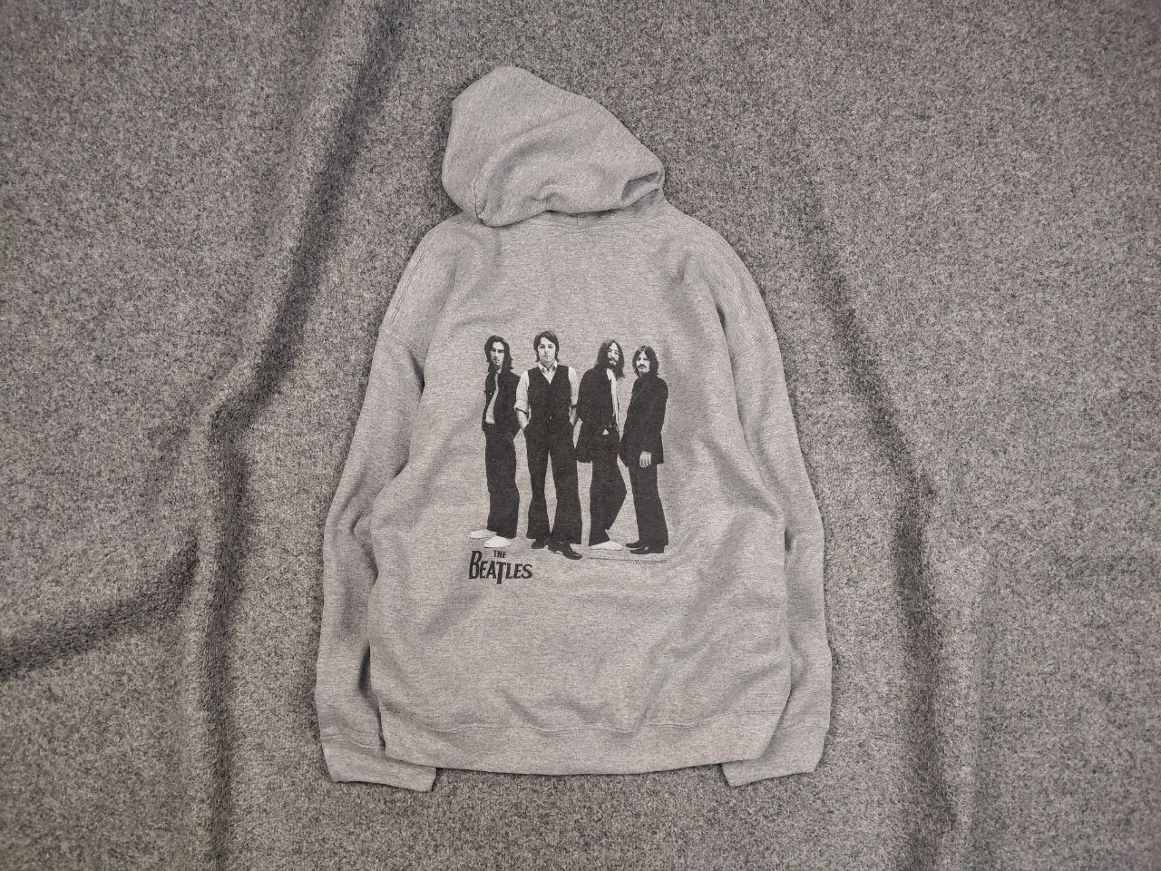 Band Tees Vintage The Beatles Band Logo Blank Gray Zip Hoodie Size US M / EU 48-50 / 2 - 1 Thumbnail