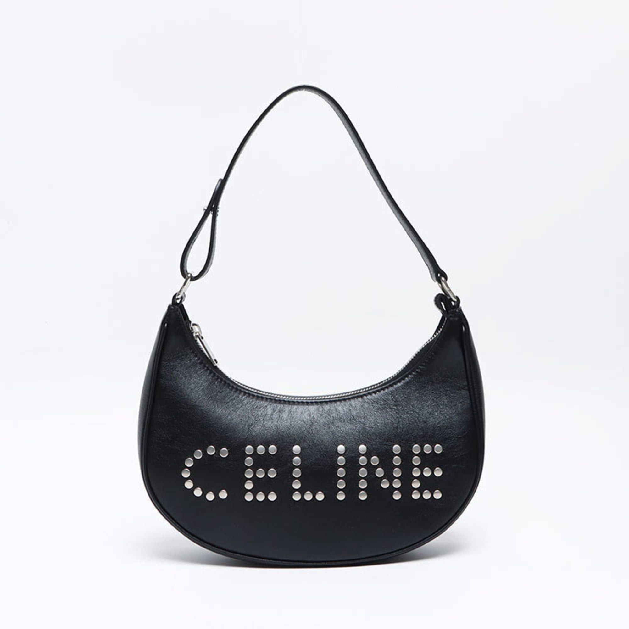 Celine Celine Studded Logo Hobo Shoulder Bag, Black, WS12840 Size ONE SIZE - 1 Thumbnail