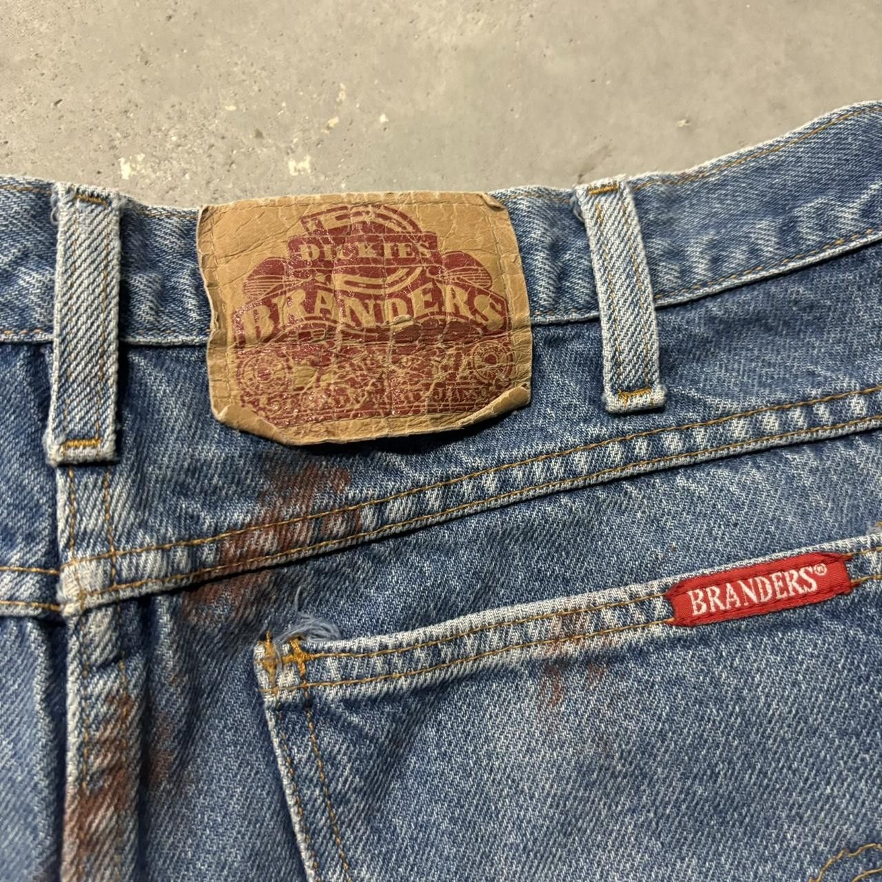Japanese Brand × Vintage Crazy Vintage Y2K/2000s Grunge Cut Off Denim Jean Shorts Jorts! Size US 34 / EU 50 - 7 Thumbnail