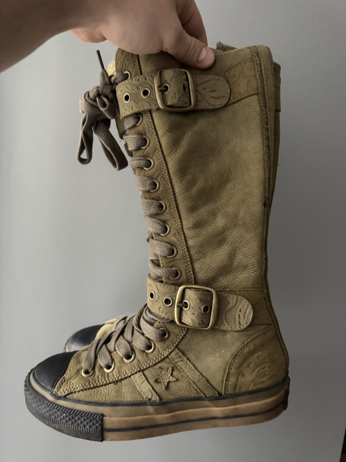 Converse CONVERSE VINTAGE HIGH BOXING MOTO BIKER BOOTS SNEAKERS 0OS Size US 6 / IT 36 - 5 Thumbnail