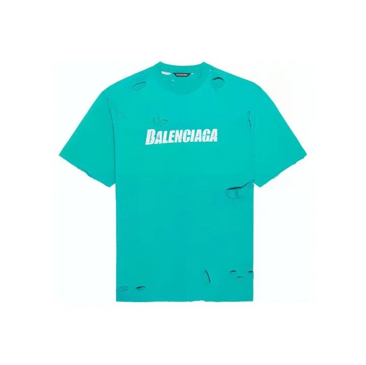 Balenciaga Balenciaga Distressed Logo Short Sleeve T-Shirt Size US XS / EU 42 / 0 - 1 Thumbnail