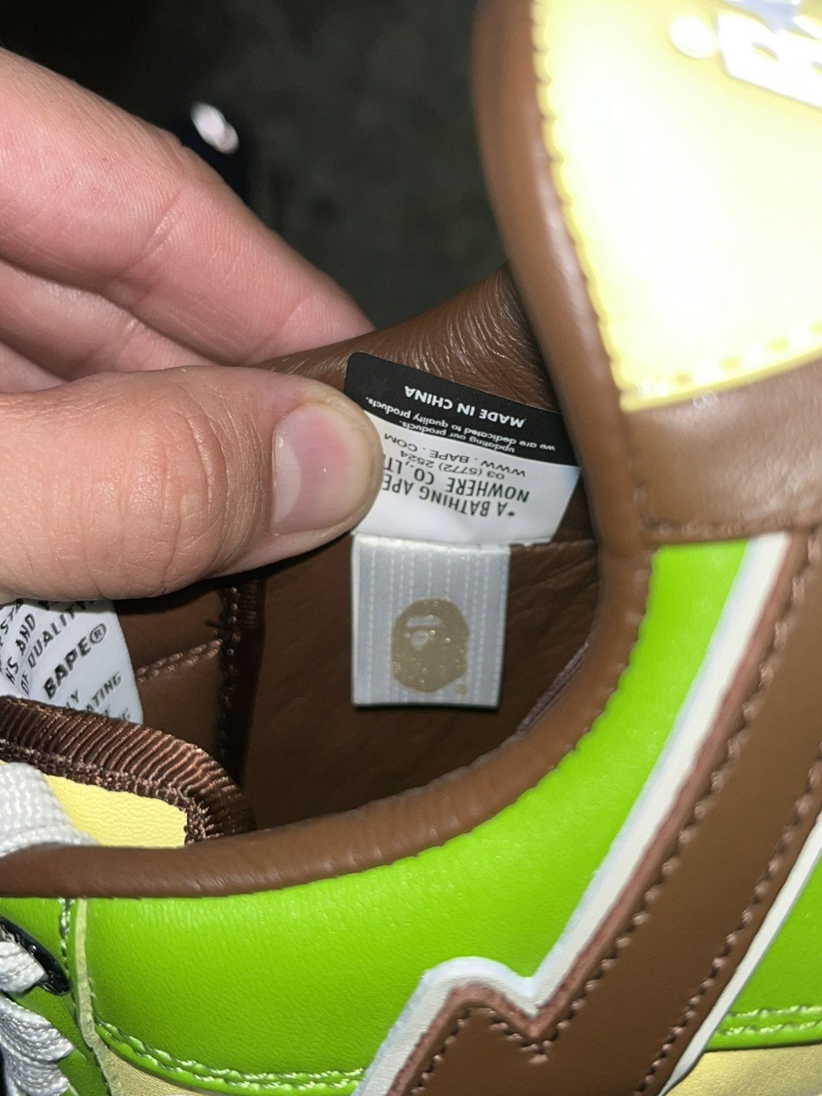 Bape Bape x SSense Bape Sta Green Yellow Sz. 7 Bapesta Size US 7 / EU 40 - 8 Thumbnail