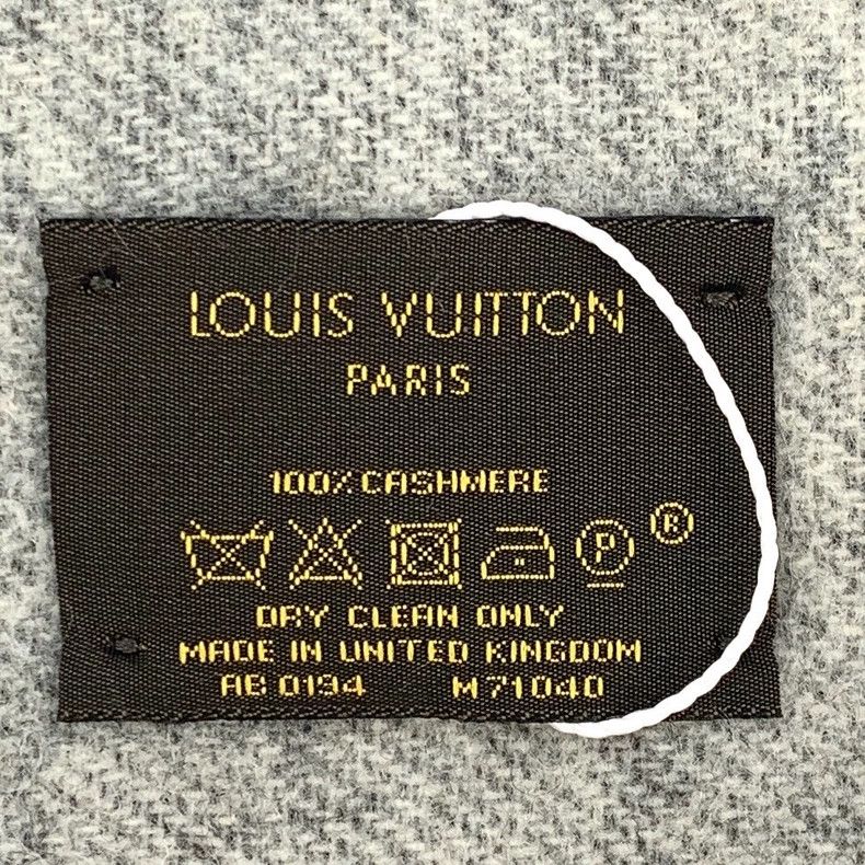 Louis Vuitton Louis Vuitton Black logo floral print cashmere tassel scar Size ONE SIZE - 9 Thumbnail