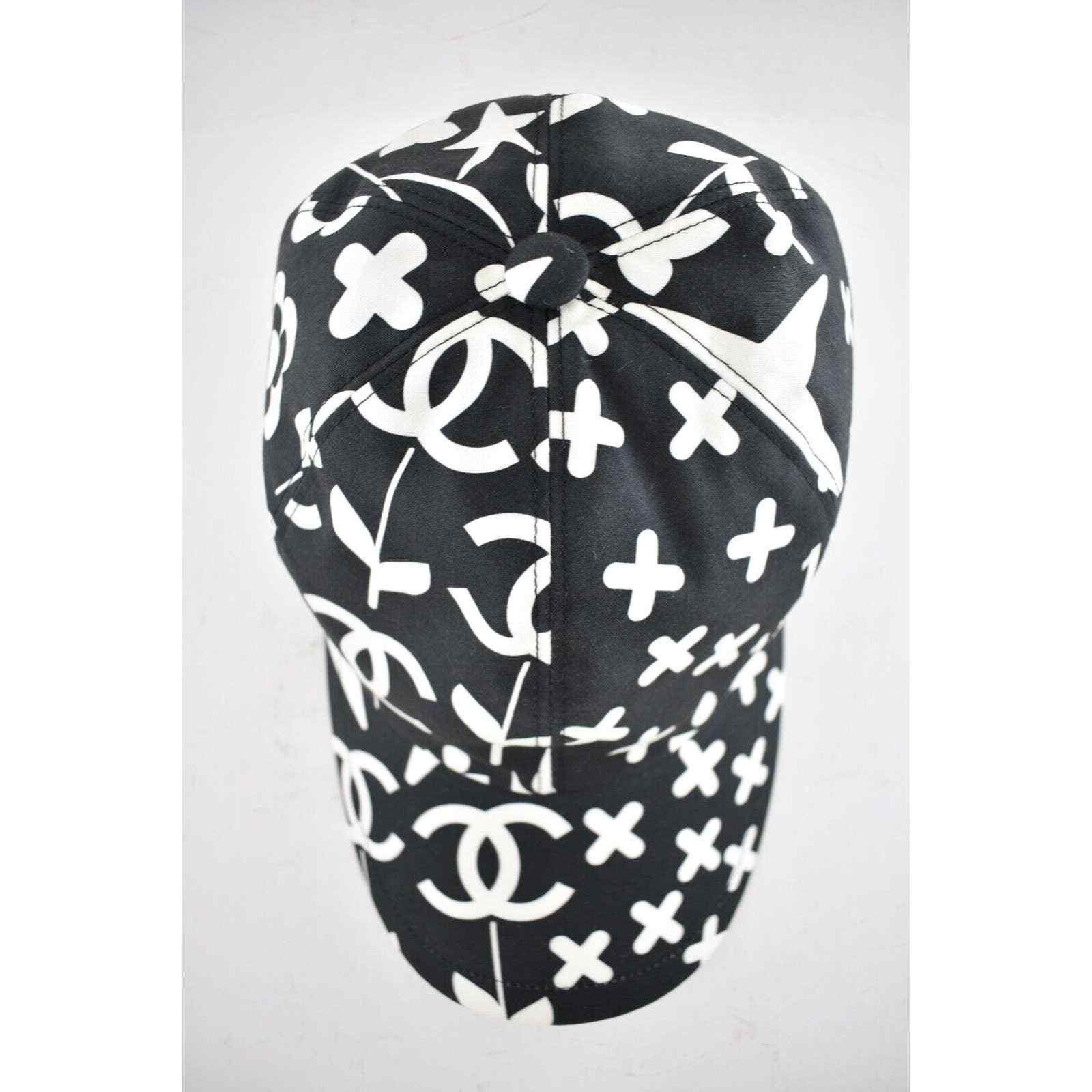 Chanel Chanel 22P Graffiti Logo Baseball Cap Curved Peak Hat Size ONE SIZE - 6 Thumbnail