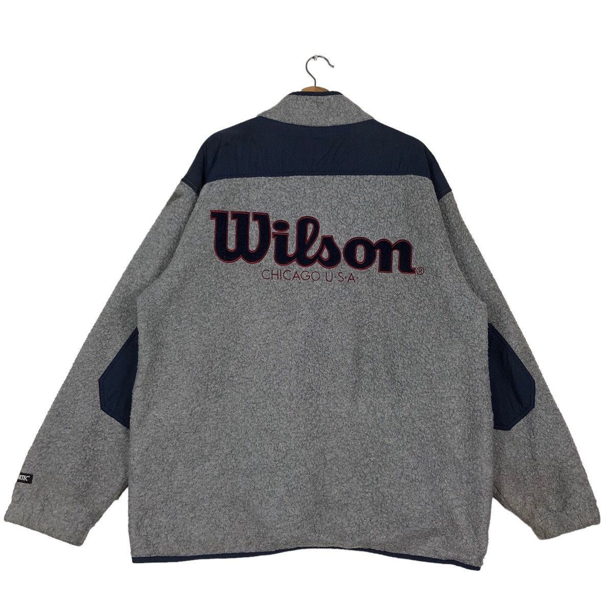 Japanese Brand 🔥90’s Vintage Fleece Jacket Zipper Wilson Big Logo Size US L / EU 52-54 / 3 - 7 Thumbnail