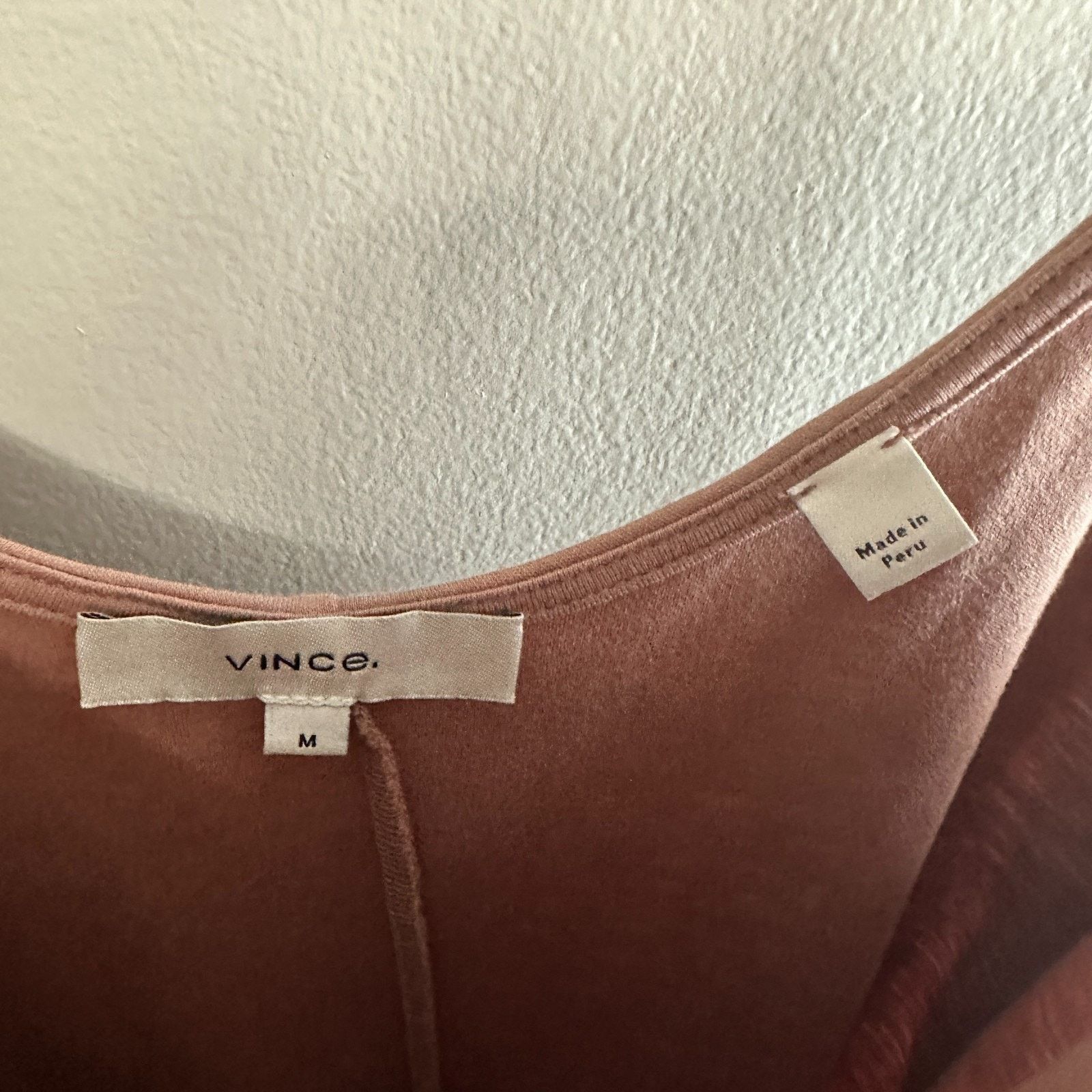 Vince Vince Cotton Dress Rose Size Medium Midi Tie Scoop Bodycon Size M / US 6-8 / IT 42-44 - 4 Thumbnail