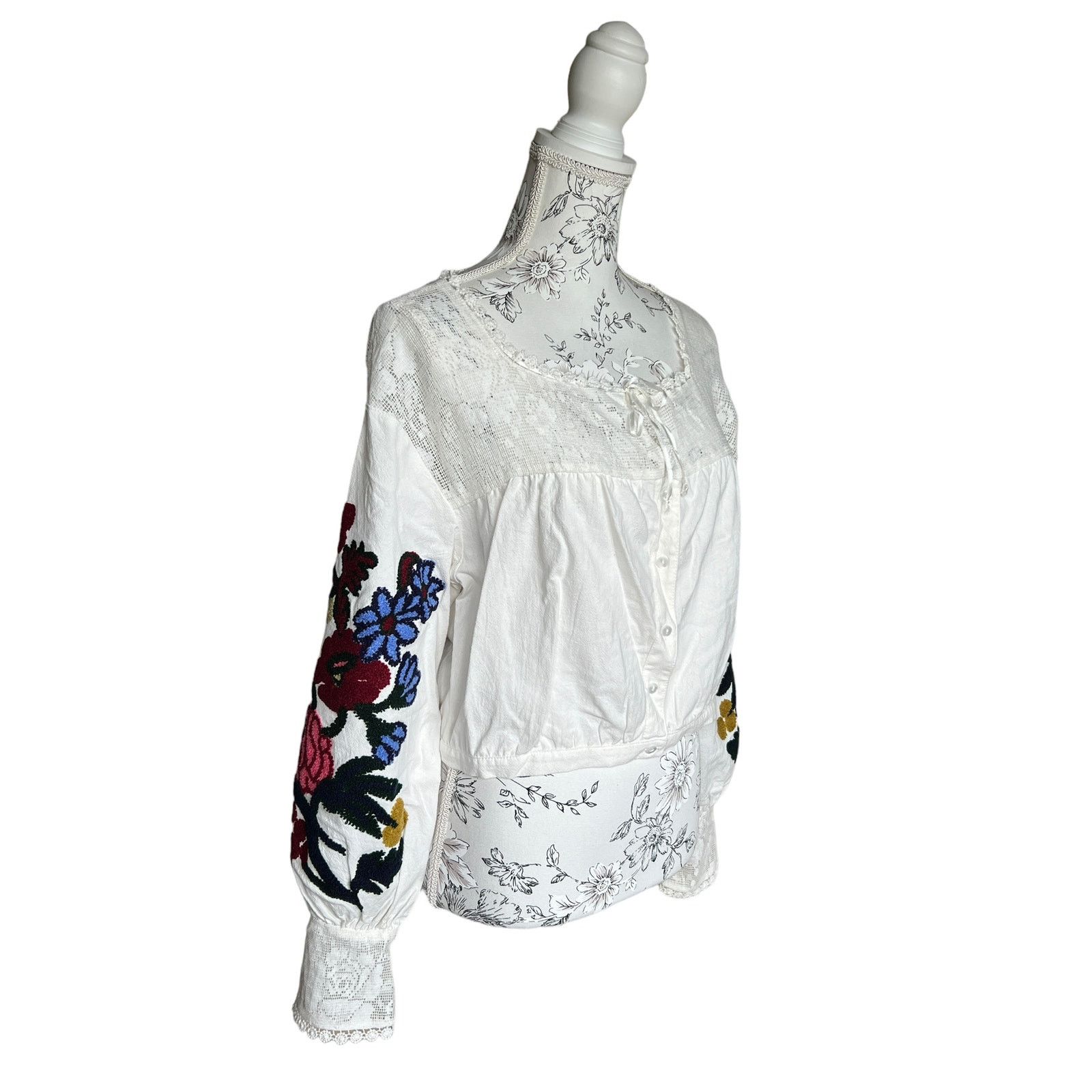 Free People Free People | Meadows Embroidered Top Size XS Size XS / US 0-2 / IT 36-38 - 5 Thumbnail