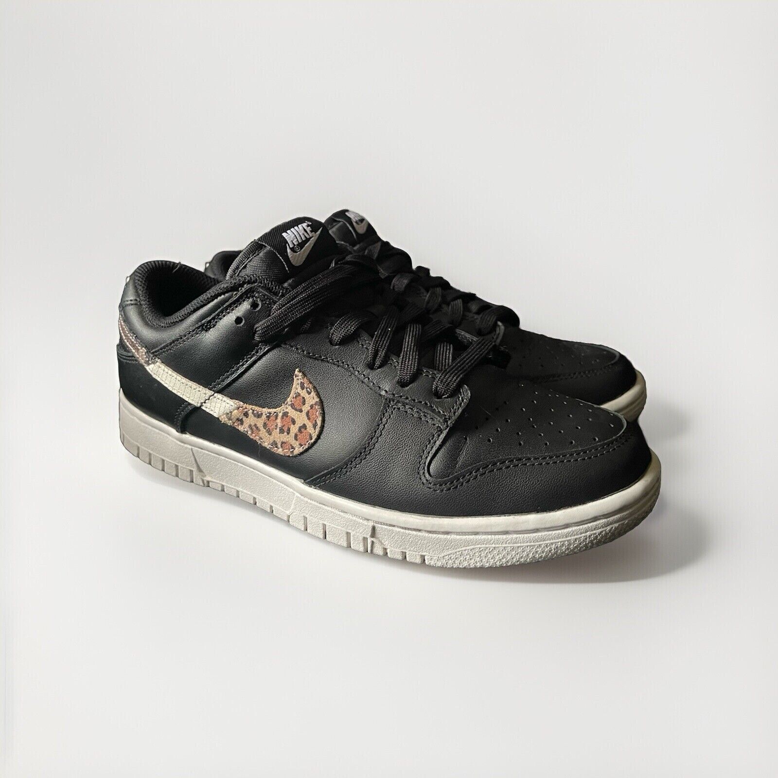 Nike Nike Dunk Low Primal Black Animal Print Swoosh DD7099-001 Size US 7 / IT 37 - 4 Thumbnail