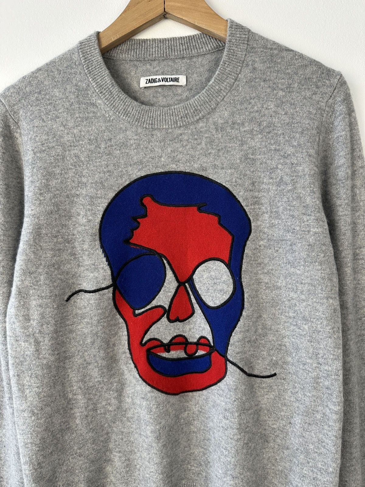 Zadig & Voltaire Zadig & Voltaire Kennedy Ter C Skull Cashmere Sweater Grey S Size S / US 4 / IT 40 - 5 Thumbnail