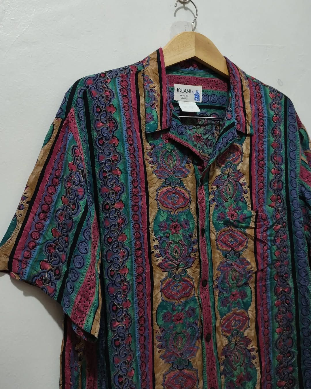 IOLANI Rare Vintage Iolani Rayon Paisley Floral Ethnic Size US M / EU 48-50 / 2 - 7 Thumbnail