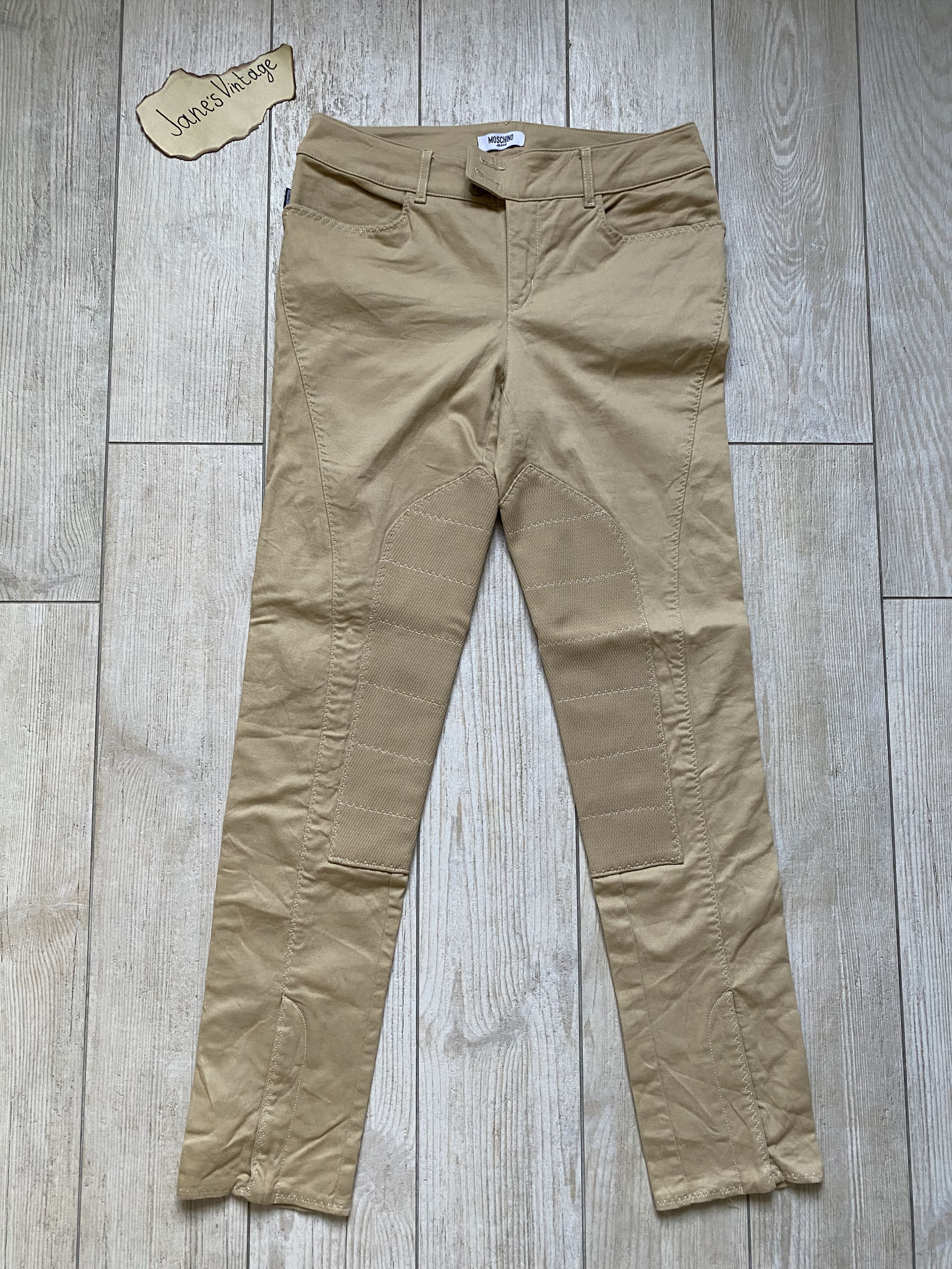 Moschino Moschino Beige Designer Pants – Italian Luxury Size US 28 / EU 44 - 1 Thumbnail