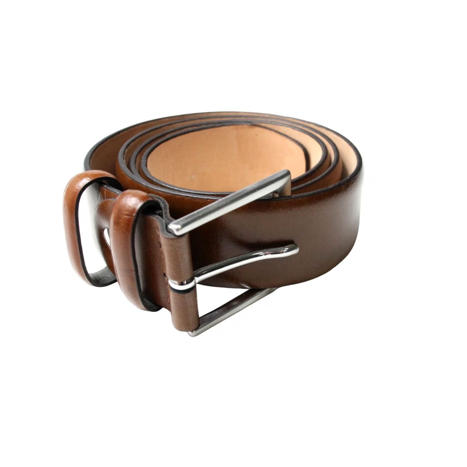 Suitsupply Suitsupply Belt Men's 38/95 Genuine Leather Brown Square Buckle Adjustable Belt Size 38 - 2 Thumbnail