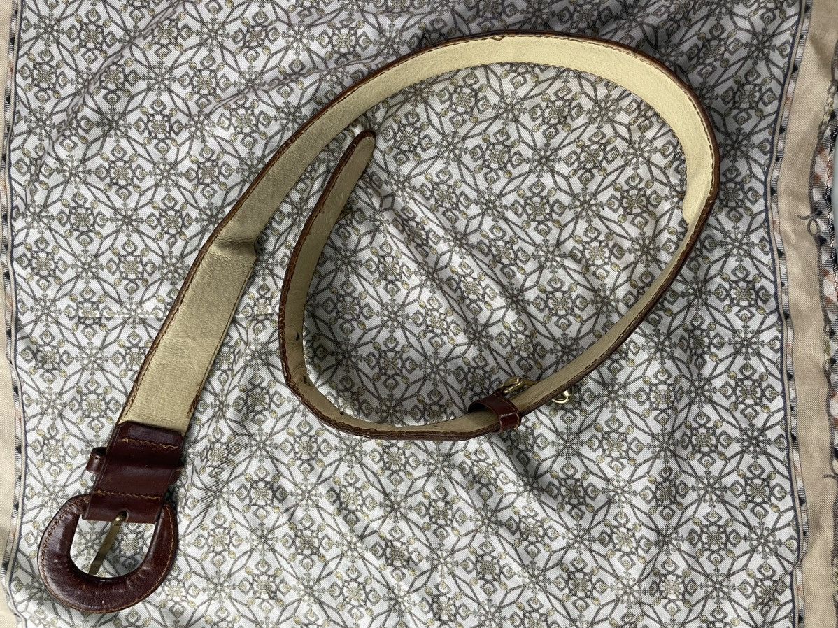 Gucci × Vintage Gucci dark brown leather belt Size 40 - 4 Thumbnail