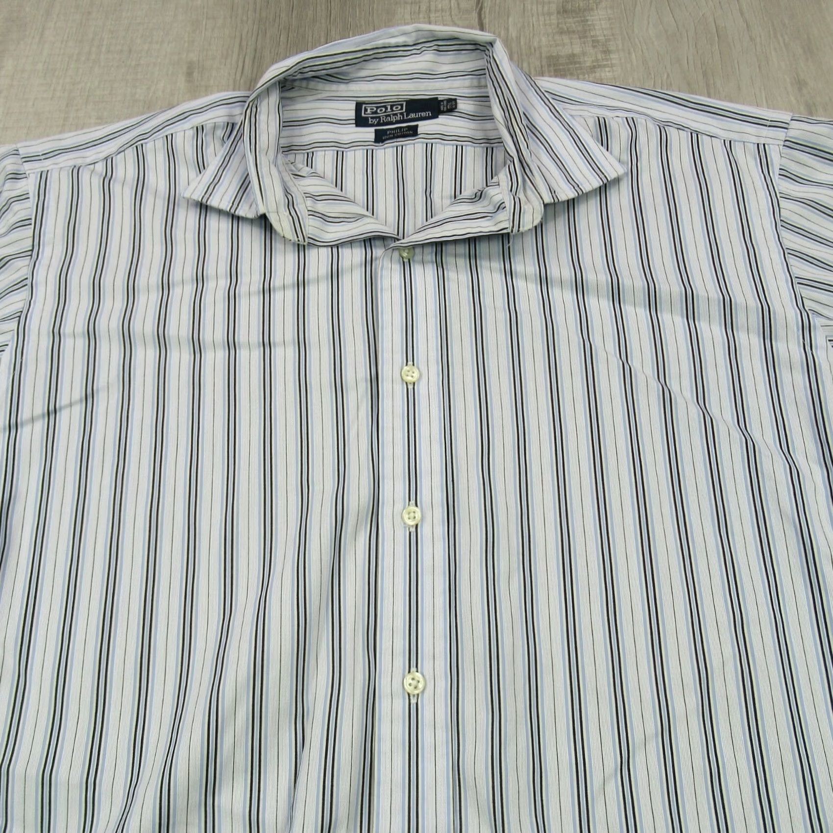 Polo Ralph Lauren Polo Ralph Lauren Shirt Mens 17.5 Stripes Long Sleeve Button-Down Casual Shirt Size US XXL / EU 58 / 5 - 2 Thumbnail