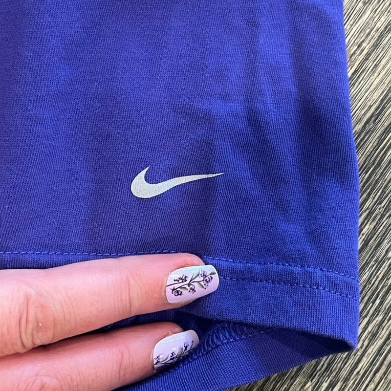 Nike Nike Dri-Fit T-Shirt V-Neck Short Sleeve Slim Fit Purple L Size L / US 10 / IT 46 - 3 Thumbnail