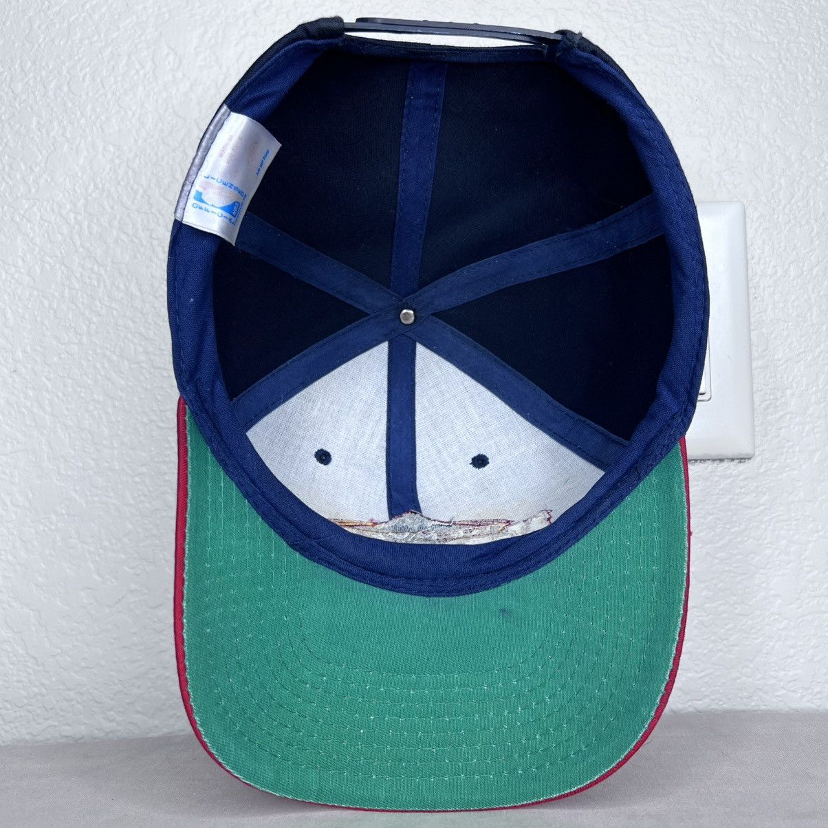 NBA 1990s NBA Denver Nuggets AJD Plain Logo Two Tone Snapback Size ONE SIZE - 10 Thumbnail