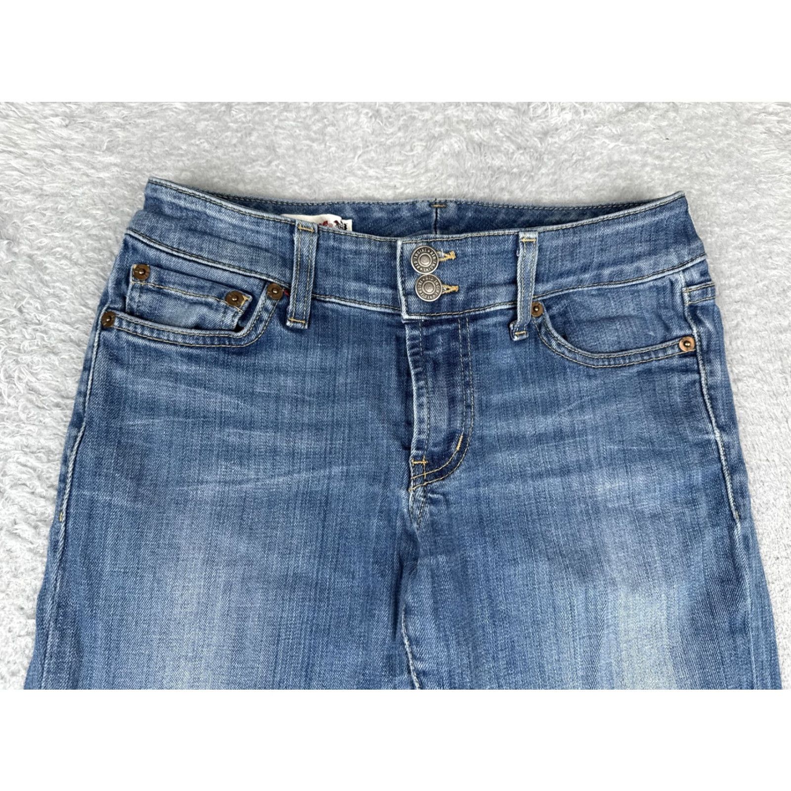 Vintage Red Engine Firebrand Jeans Womens 28 Blue Curvy Fit Bootcut Medium Wash 26x30 Jeans Size 28" / US 6 / IT 42 - 4 Thumbnail