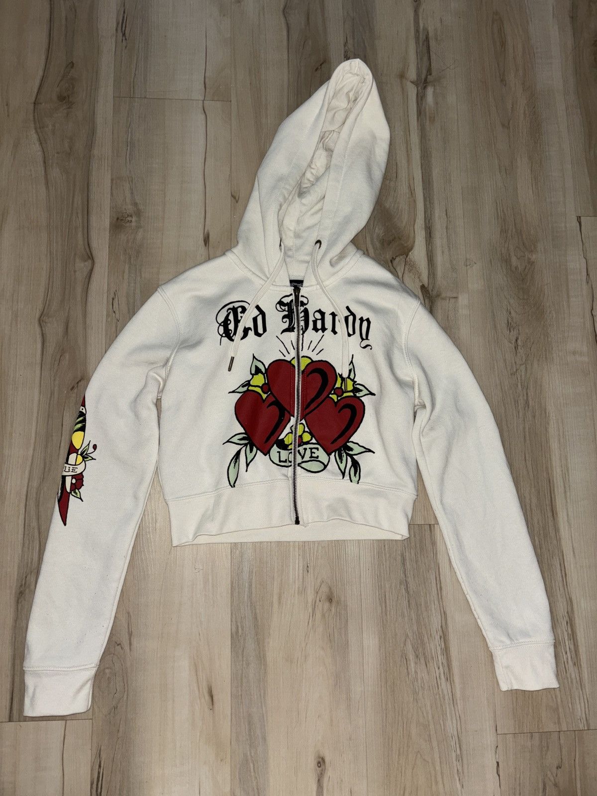 Ed Hardy Ed Hardy Cropped Hoodie Size L / US 10 / IT 46 - 1 Thumbnail