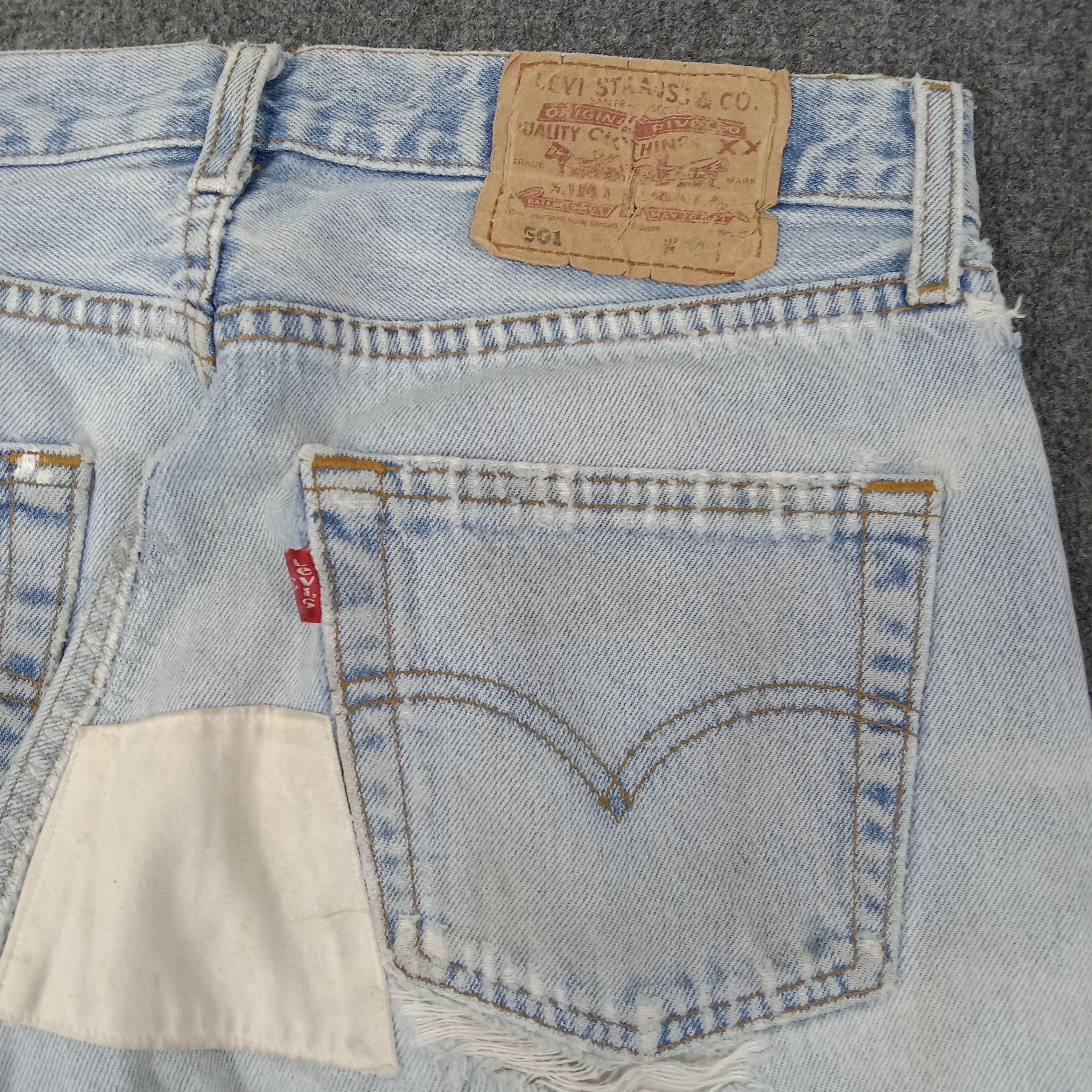 Levi's Levi Strauss & CO Distressed Style Patchwork Jeans C252N18 Size US 28 / EU 44 - 8 Thumbnail