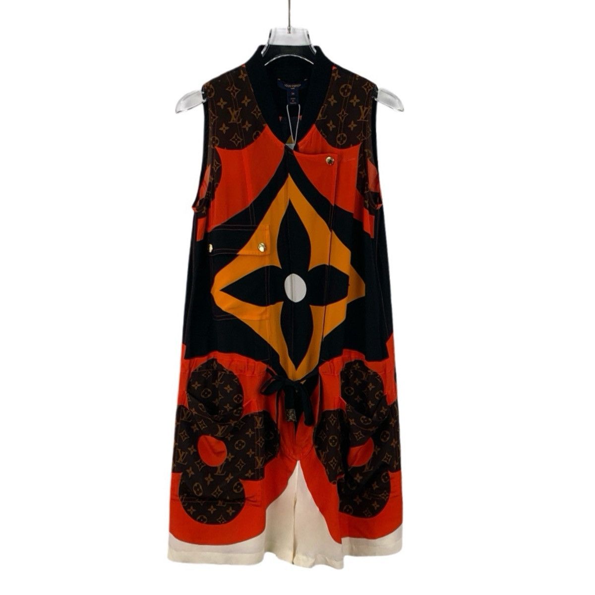 Louis Vuitton Louis Vuitton Monogram Silk Jumpsuit Skort K26WX Size XXS / US 00 / IT 34 - 1 Thumbnail