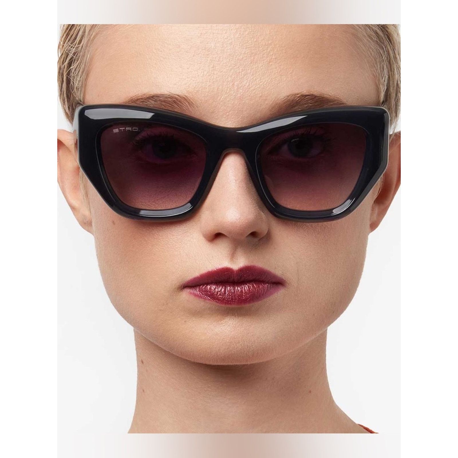 Etro New! ETRO ETRO0017/S KB79O Black Cat-Eye Sunglasses Size ONE SIZE - 8 Thumbnail
