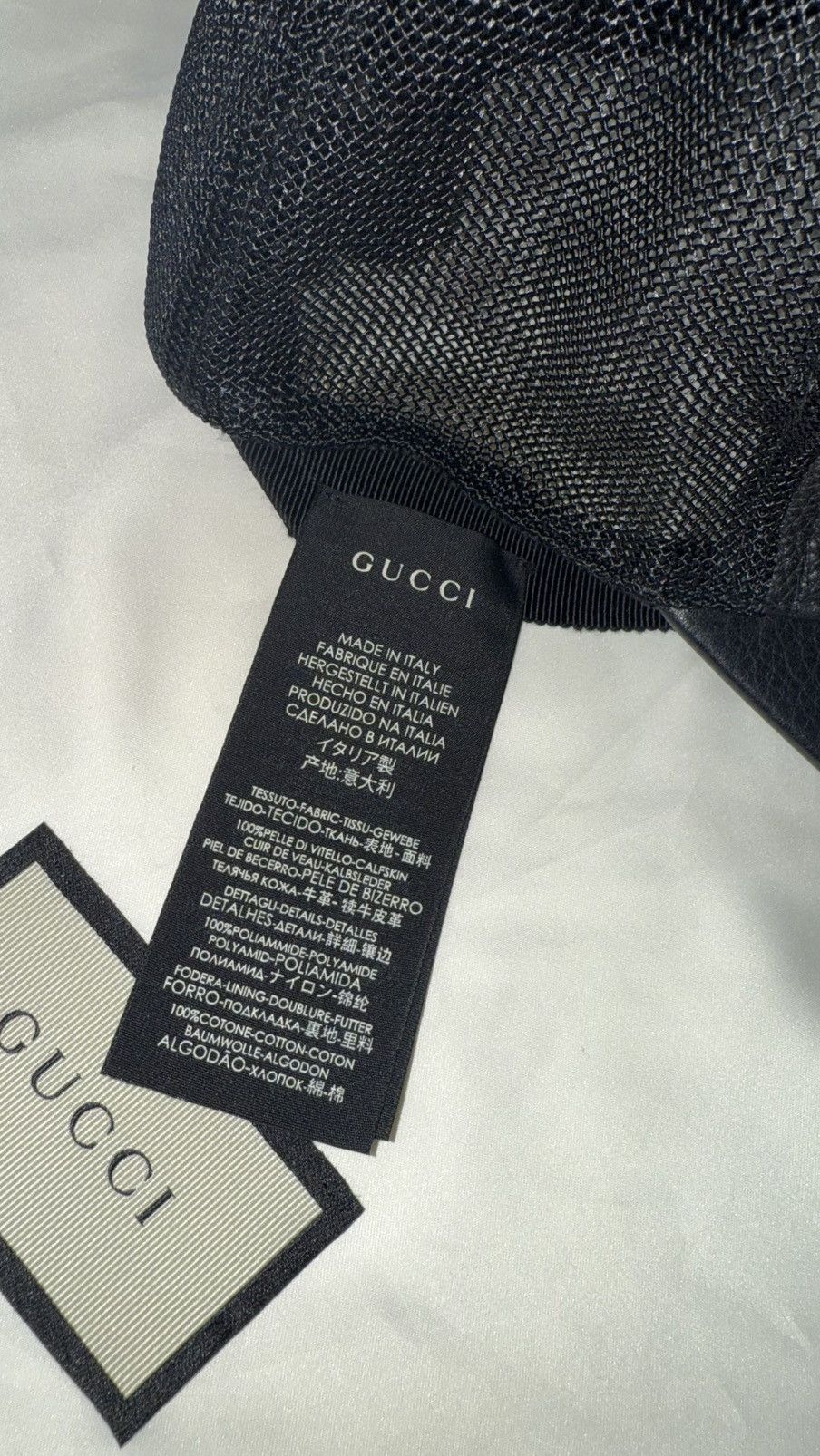 Gucci Gucci leather/mesh hat (Large 59cm) Size ONE SIZE - 3 Thumbnail