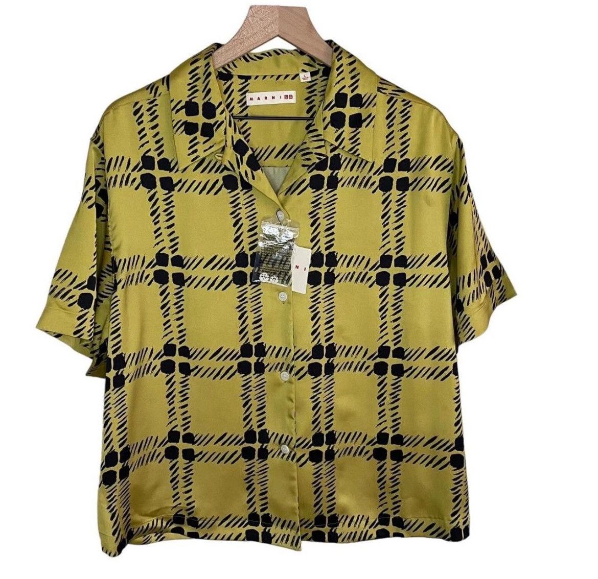Marni × Uniqlo Oversized Satin Shirt Size US L / EU 52-54 / 3 - 1 Thumbnail