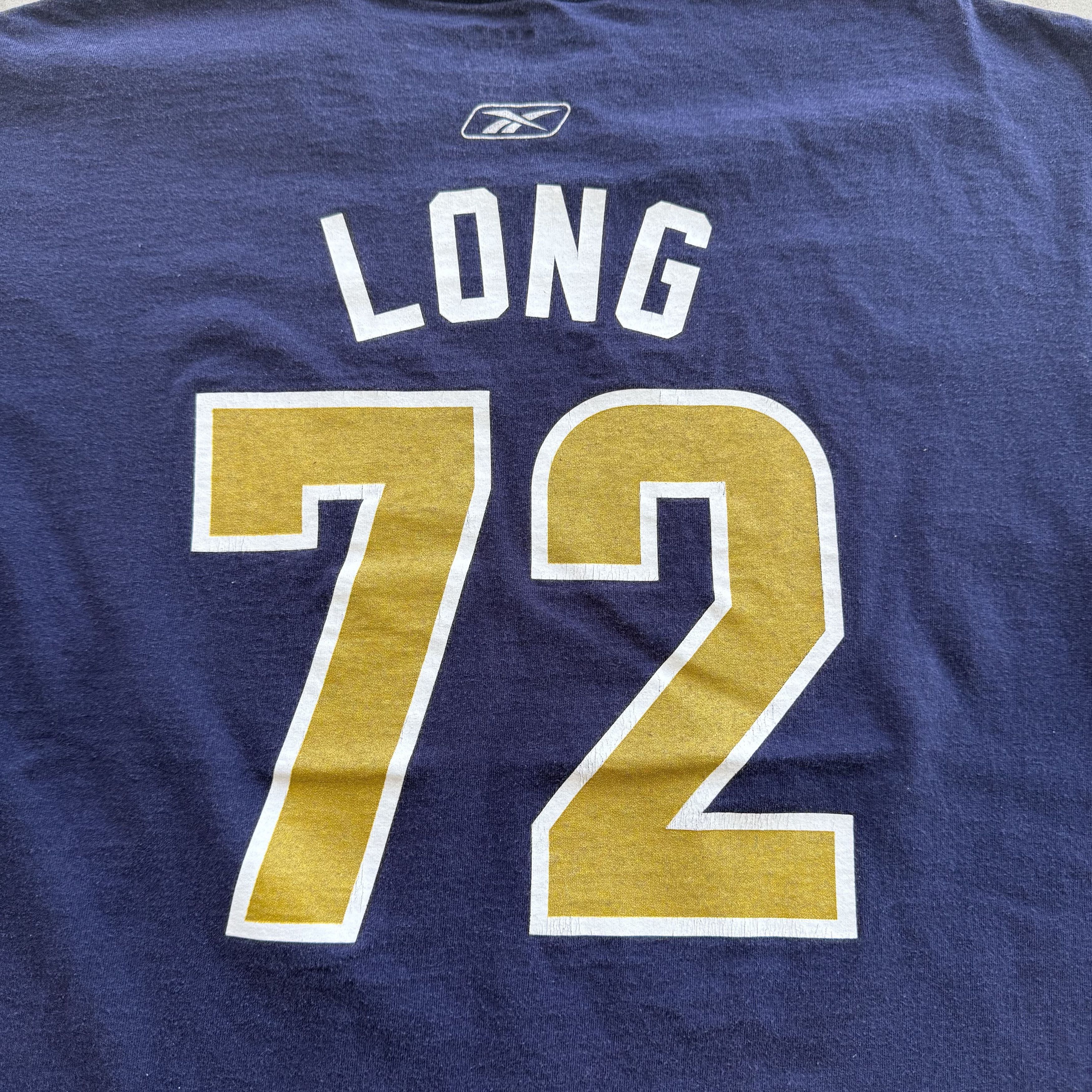Reebok Vintage Y2K Reebok St. Louis Rams Chris Long T Shirt Size US XL / EU 56 / 4 - 4 Thumbnail