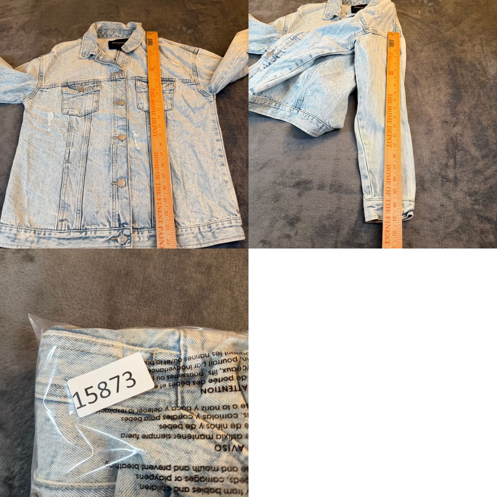 Banana Republic VINTAGE Banana Republic Denim Jacket Womens XS Acid Wash Distressed Trucker Light Wash Button Up Short Sleeve Casual Streetwear Size XS / US 0-2 / IT 36-38 - 8 Thumbnail