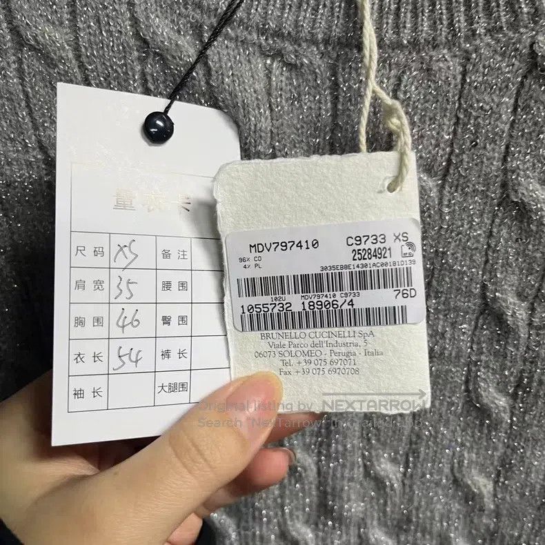 Brunello Cucinelli Brunello Cucinelli Grey Solid Color Crew Neck Drop Shoulde Size XS / US 0-2 / IT 36-38 - 3 Thumbnail