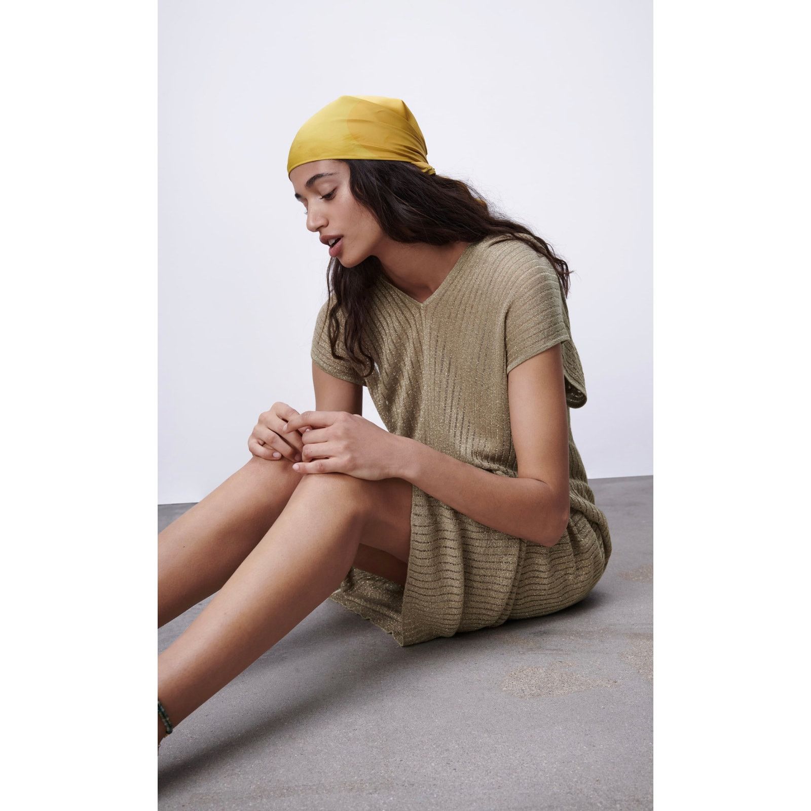 Zara ZARA METALLIC THREAD KNIT TUNIC Size S / US 4 / IT 40 - 8 Thumbnail