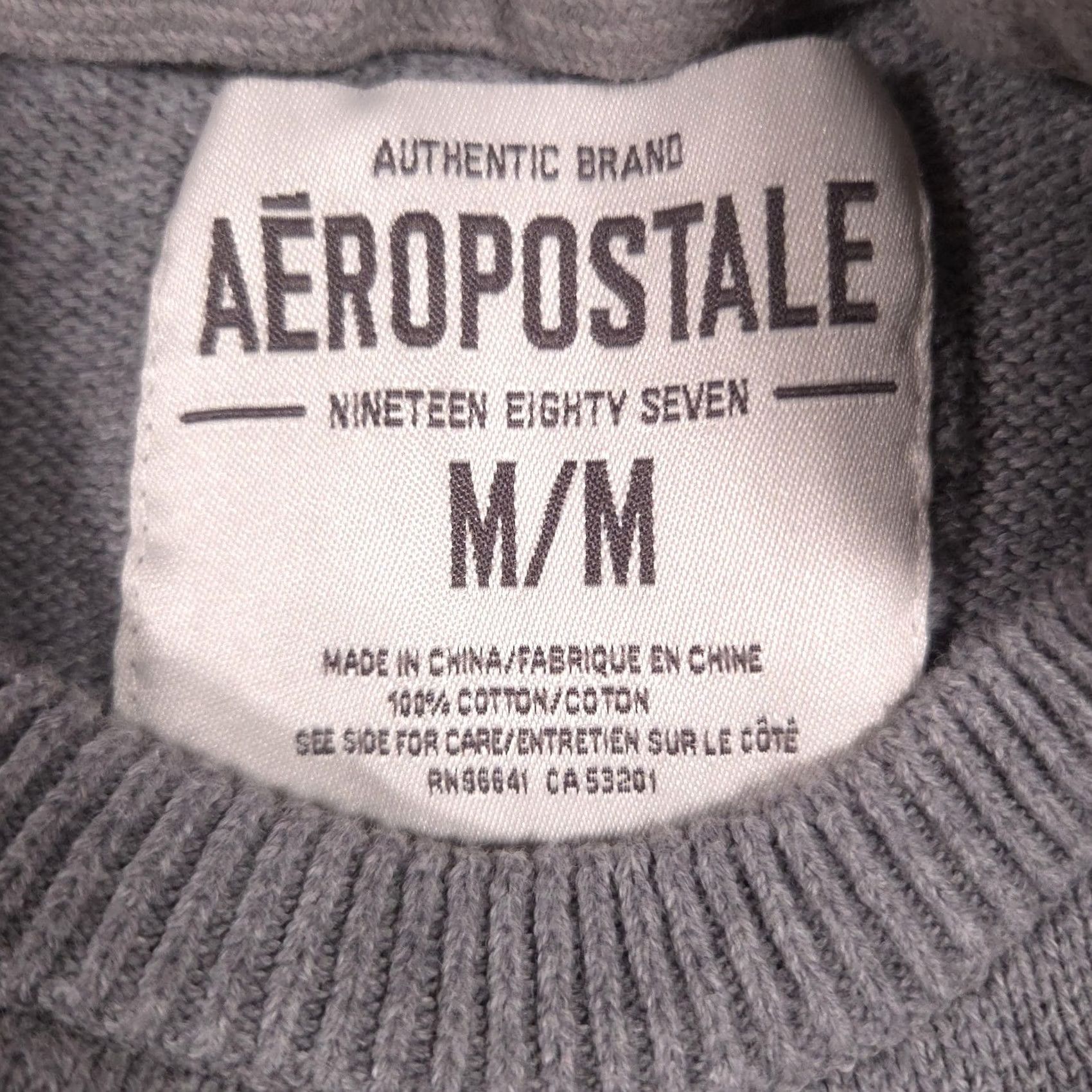 Aeropostale Aeropostale Sweater Womens Medium Gray Cotton Crewneck Pullover Long Sleeve Logo Size M / US 6-8 / IT 42-44 - 6 Thumbnail