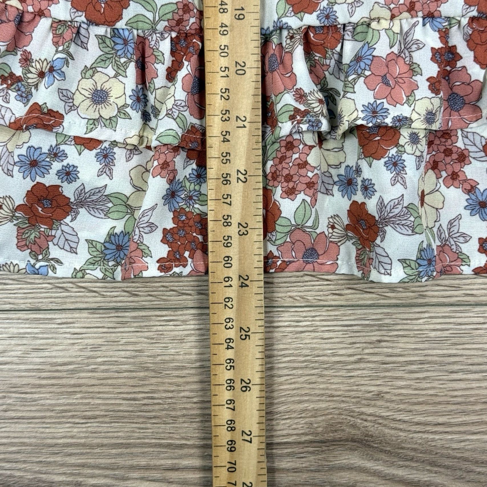 Vintage Monteau Blouse Women's XL Beige Floral Dusty Rose Halter Sleeveless Top NWT Size XL / US 12-14 / IT 48-50 - 7 Thumbnail