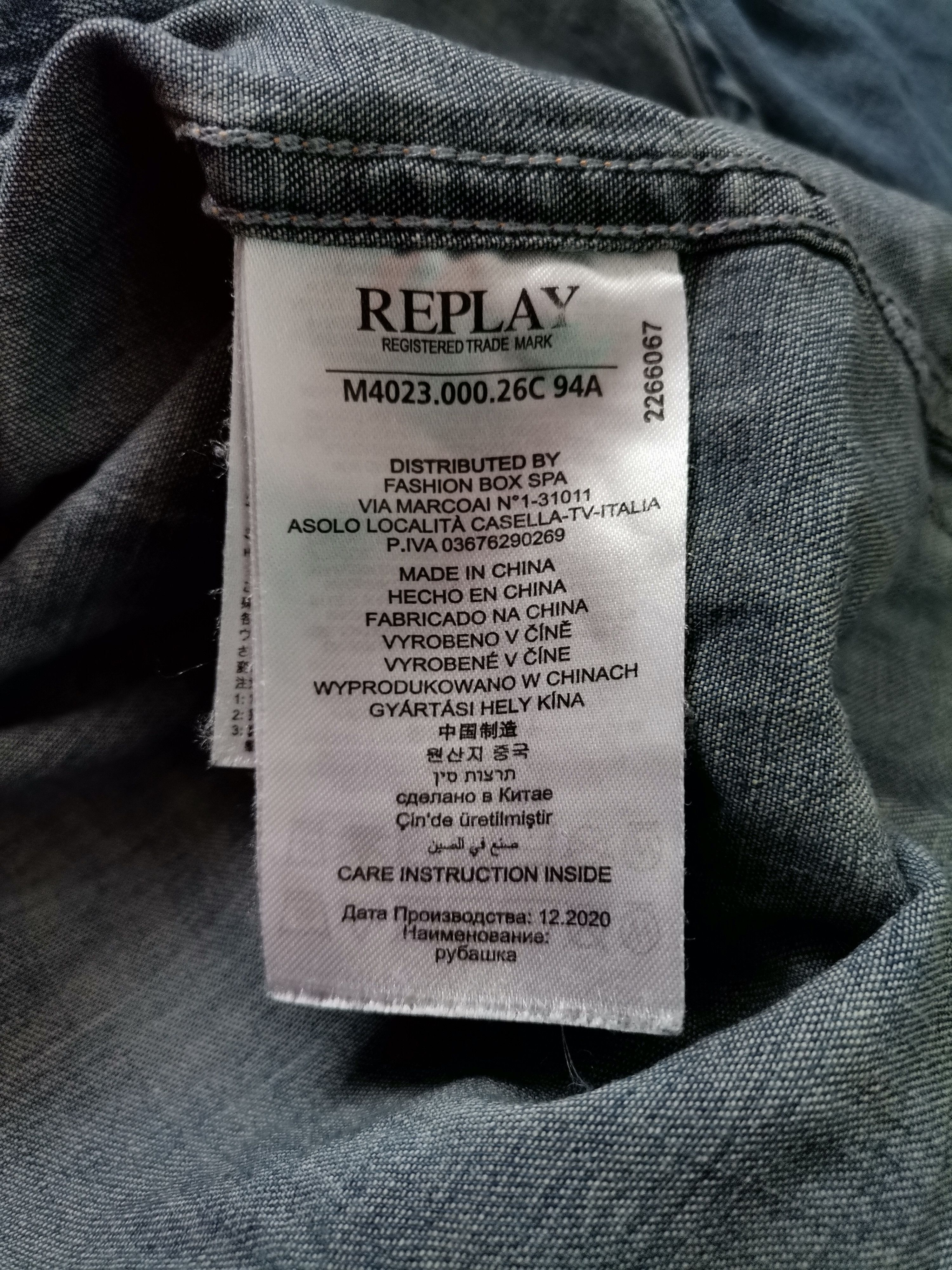 Replay Replay Denim Shirt Size US XL / EU 56 / 4 - 5 Thumbnail