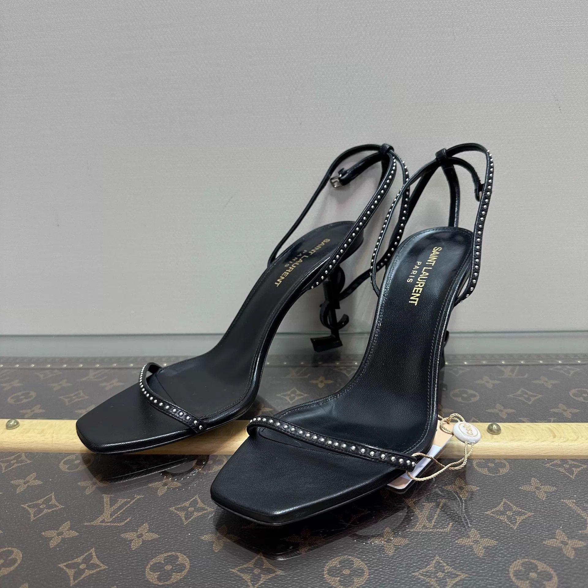 Saint Laurent Paris Saint Laurent Logo High Heels 38.5 Size US 8 / IT 38 - 4 Thumbnail