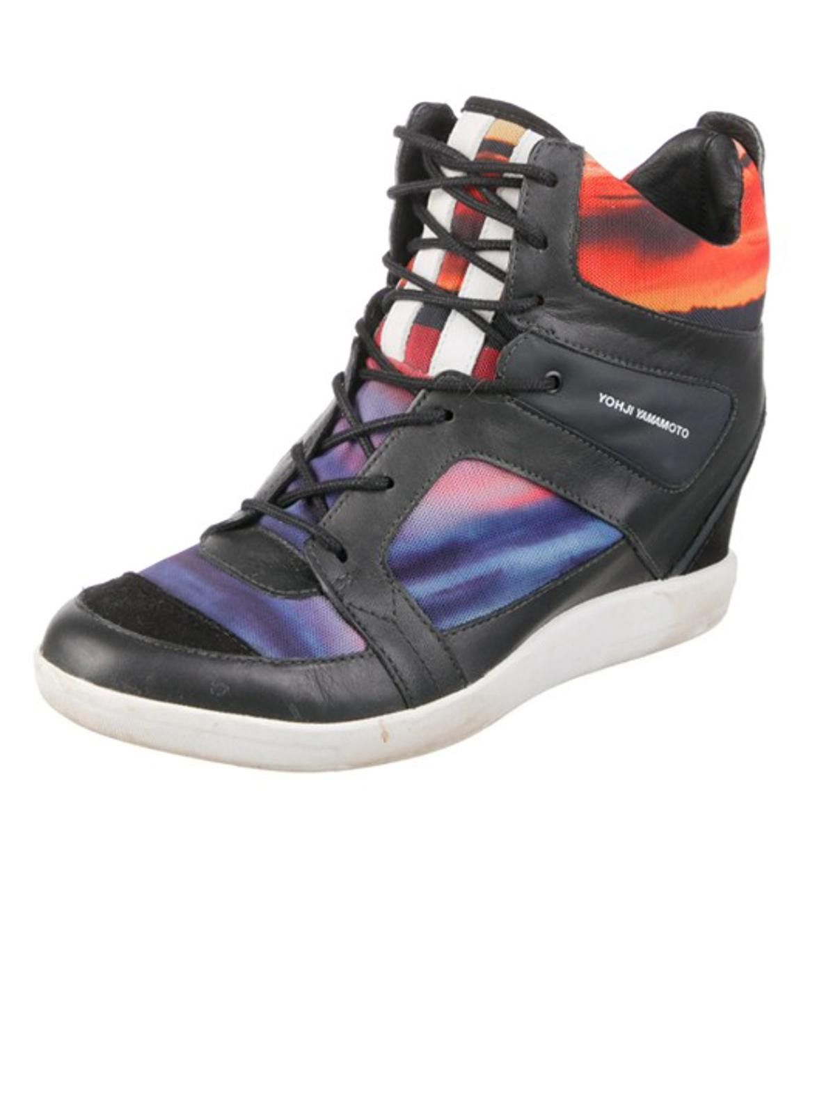 Y-3 Y-3 Leather Wedge Sneakers - SIZE 7.5 Size US 7.5 / IT 37.5 - 2 Thumbnail